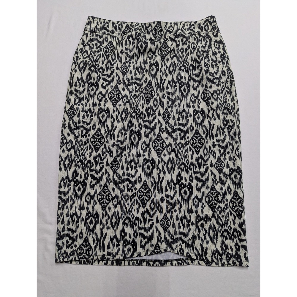 Long RipSkirt Hawaii Women Small Black Ikat Diamond Wrap Skirt Quick Dry Knee